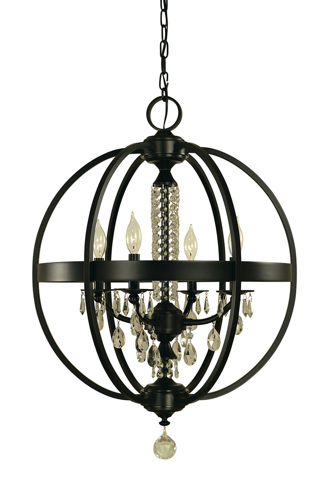 Framburg Olivia 4 - Light Matte Black Dining Chandelier 5714 MBLACK