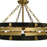 Framburg Eden 6 - Light Brush Brass Matte Black Flush Mount 5742 BR/MBLACK