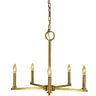 Framburg Evelyn 5 - Light Brushed Brass Dining Chandelier 5765 BR