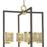 Framburg Avery 6 - Light Brushed Brass/Matte Black Dining Chandelier 5774 BR/MBLACK