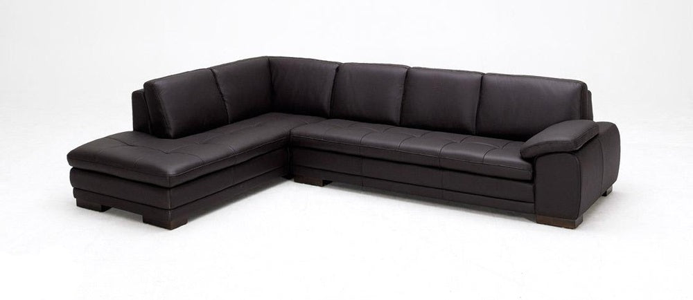 625 Italian Leather Sectional Sofa Brown LHF by JM
