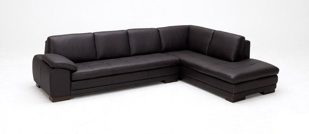 625 Italian Leather Sectional Sofa Brown RHF by JM