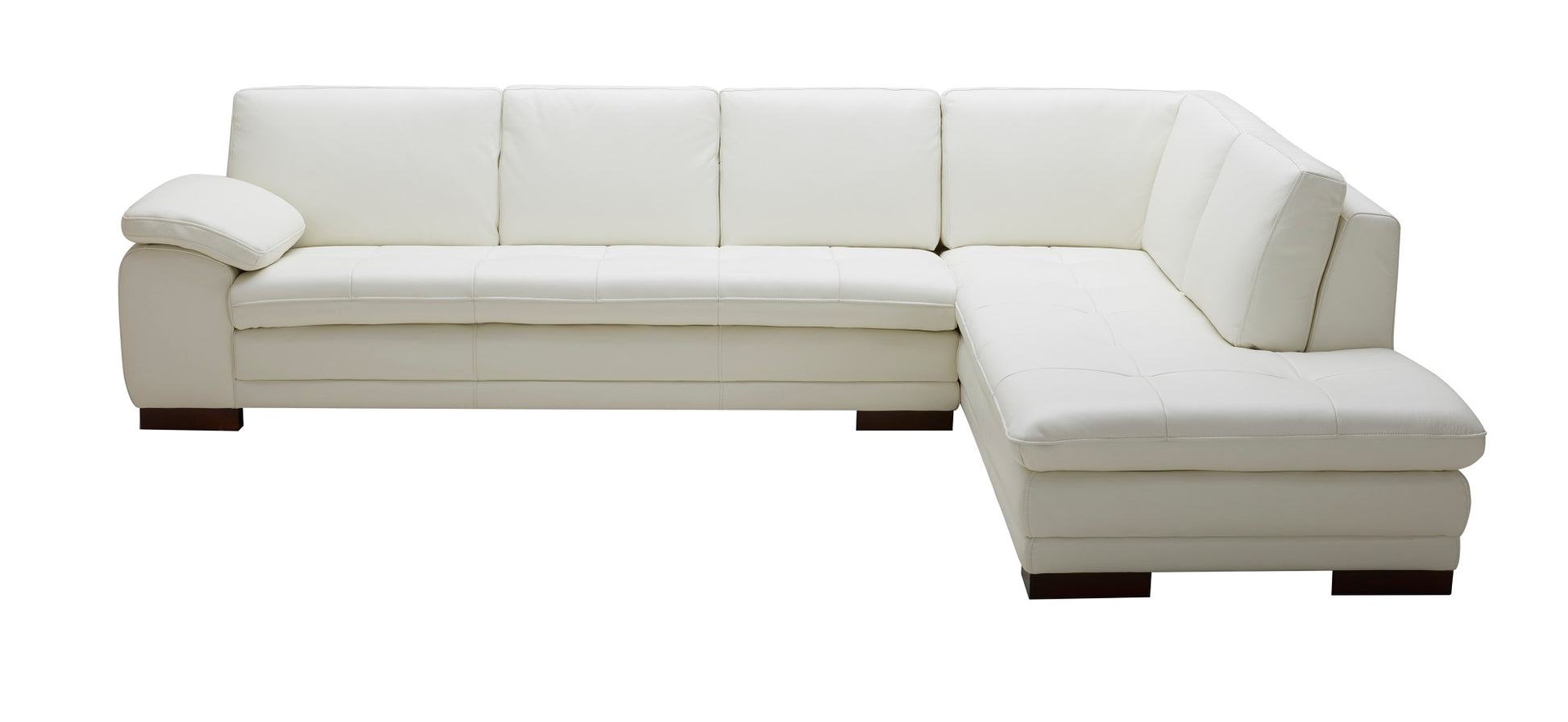 625 Italian Leather Sectional Sofa White RHF by JM
