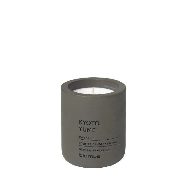 Blomus Fraga Candle Small Tarmac Olive Kyoto Yume Scent 65952