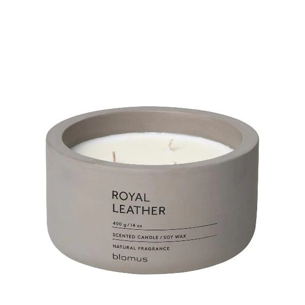 Blomus Fraga Candle 3 Wick Satellite Royal Leather Scent 65961