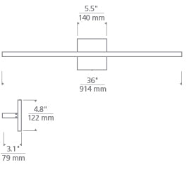 Tech Lighting Banda 36 Bath/Wall Sconce