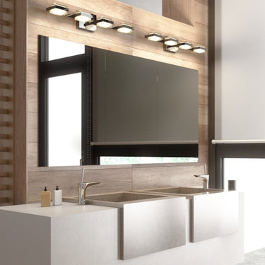 Four-Light Kamden Wall Light  | Contemporary Bathroom Lighting for Large Mirrors