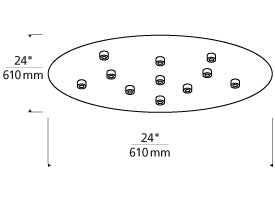 Freekjack Round Canopy 11 Port | Visual Comfort Modern
