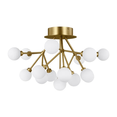 Mara Modern LED Ceiling Light with Frosted Glass Globes