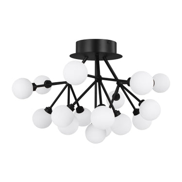 Mara Modern LED Ceiling Light with Frosted Glass Globes