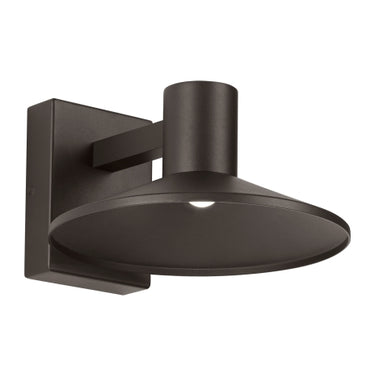 Visual Comfort Modern Ash 16" outdoor wall light in bronze for next to a front door installation.