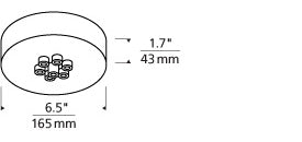 Line Voltage Mini Canopy 7 Port Round | Visual Comfort Modern