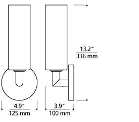 Dimmable linen glass wall light for bedroom, bathroom, and hotel interiors