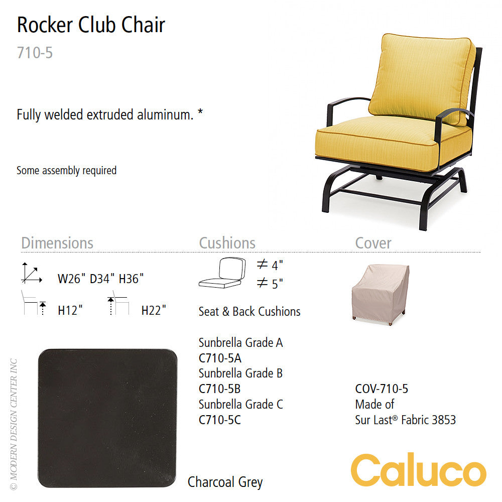 San Michelle Rocker Club Chair by Caluco - set of 2 | Caluco | LoftModern