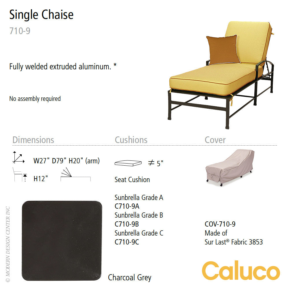 San Michelle Single Chaise by Caluco | Caluco | LoftModern