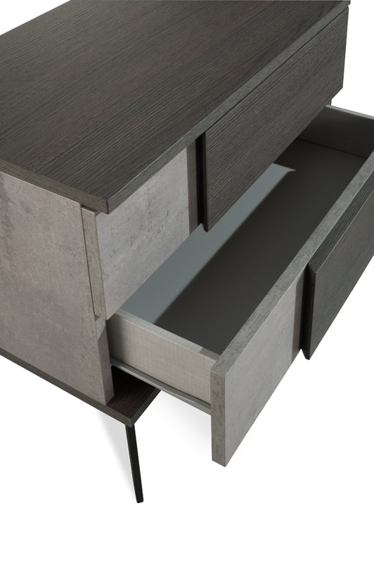 VIG Furniture Nova Domus Palermo Italian Faux Concrete Grey Nightstand