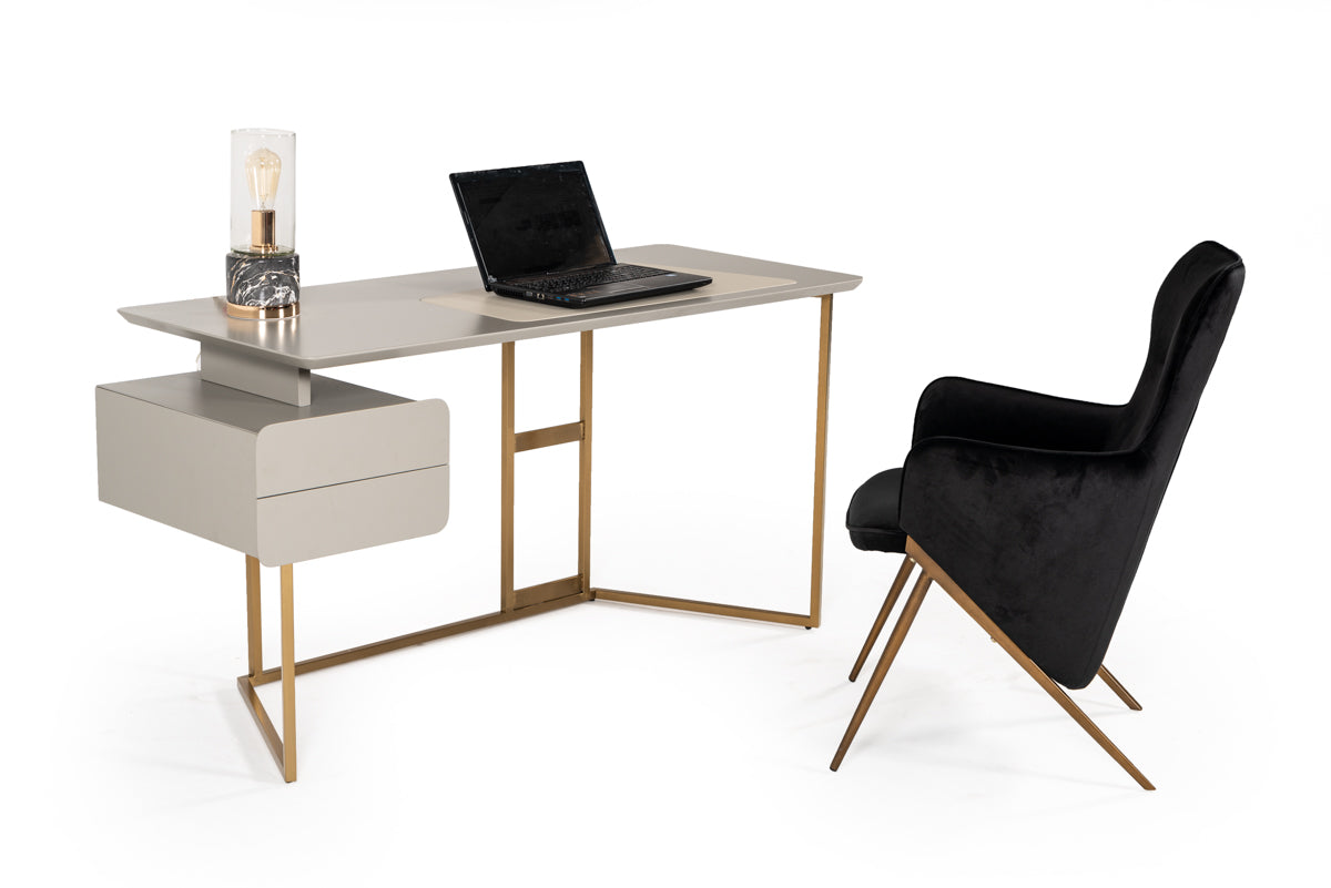 VIG Furniture Modrest Deegan Grey Bronze Desk