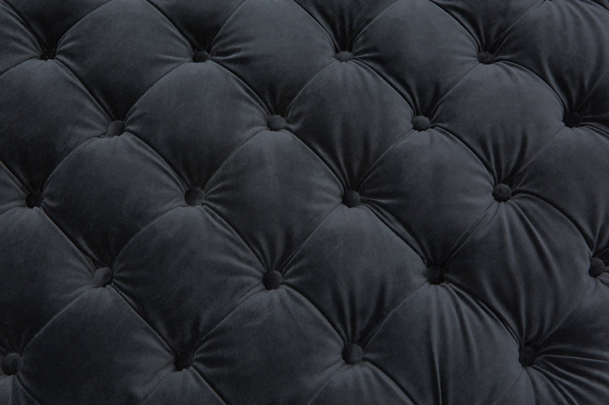 VIG Furniture Divani Casa Ritner Black Velvet Curved Sectional Sofa