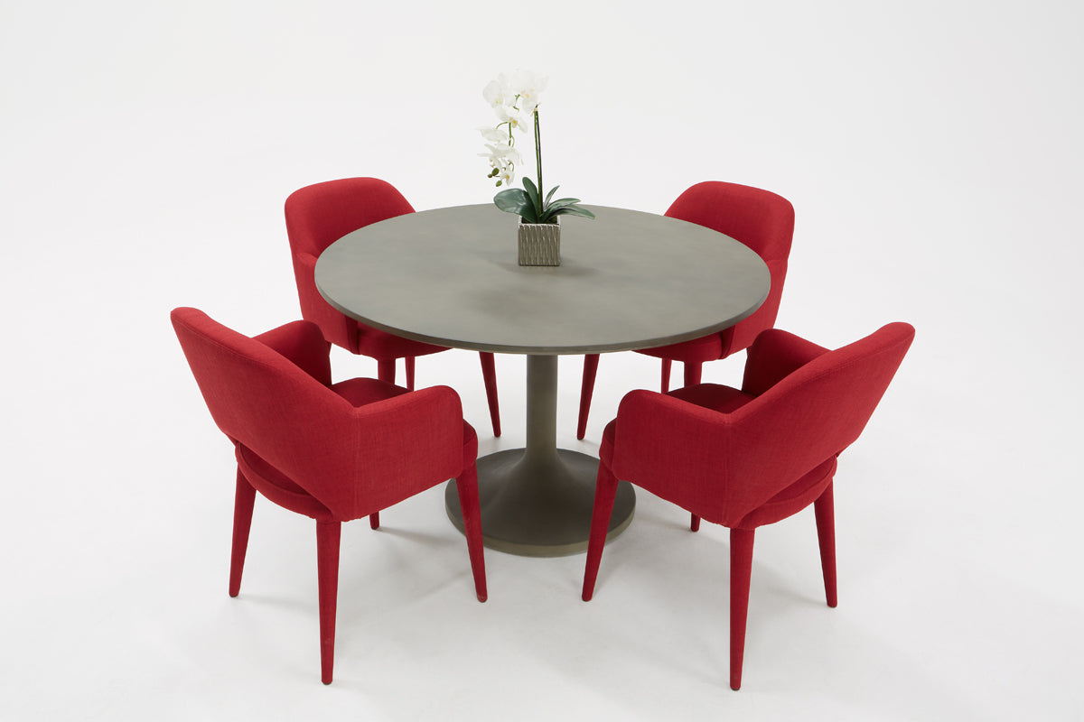 VIG Furniture Modrest Wagner Grey Concrete Round Dining Table