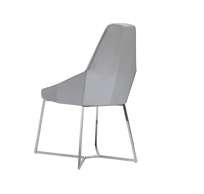 VIG Furniture Modrest Sarah Pearl Grey Leatherette Dining Chair Set of 2