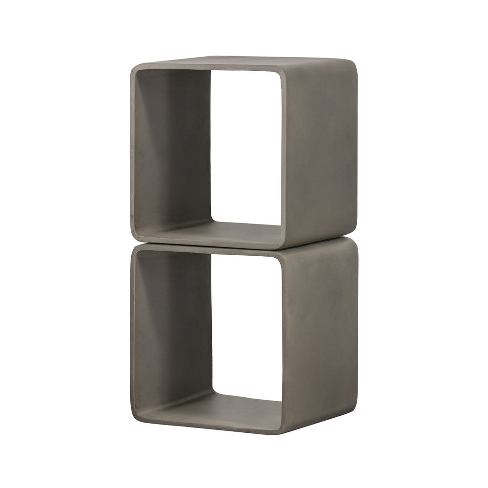 VIG Furniture Modrest Pickens Grey Concrete Cube Shelf
