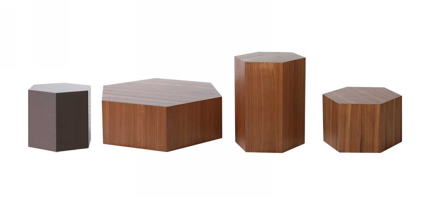 VIG Furniture Modrest Newmont Small Walnut End Table