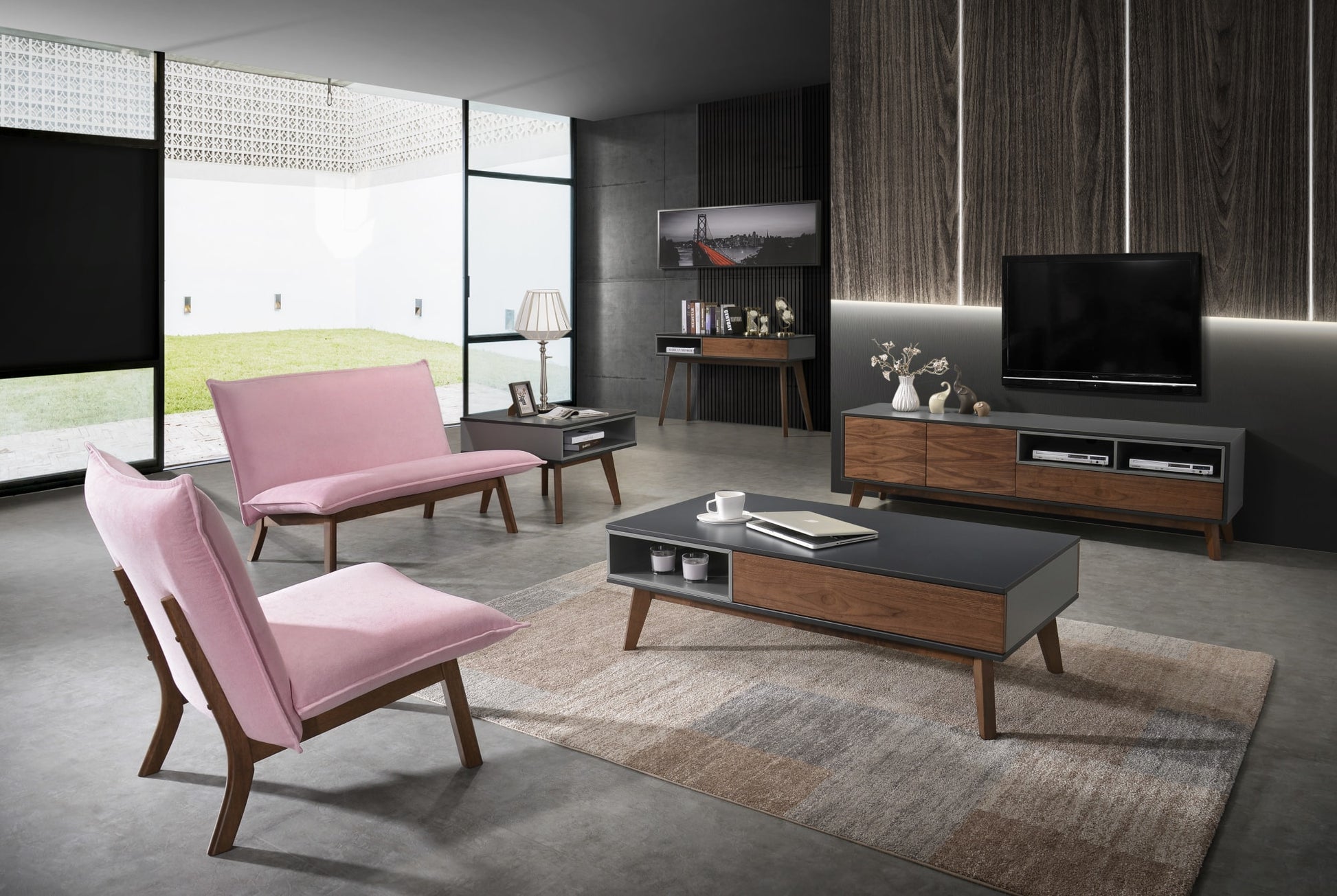 VIG Furniture Modrest Gardner Pink Accent Chair