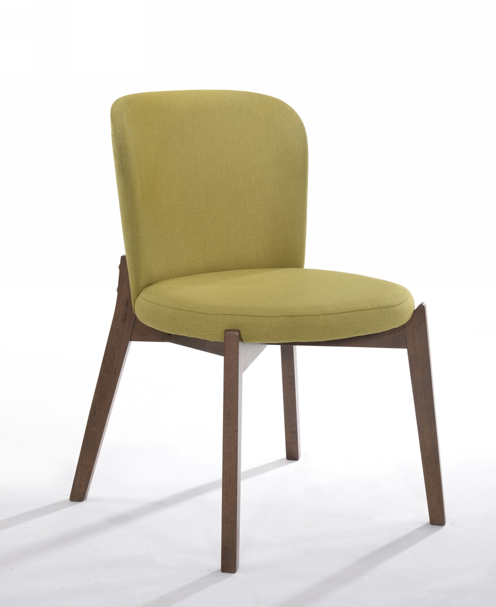 VIG Furniture Modrest Boyce Yellow Walnut Dining Chair Set of 2