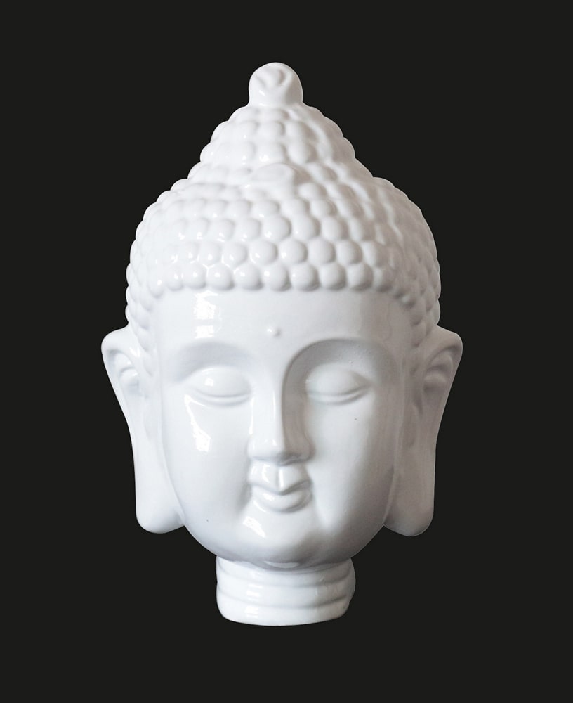 VIG Furniture Modrest White Buddha Head Sculpture