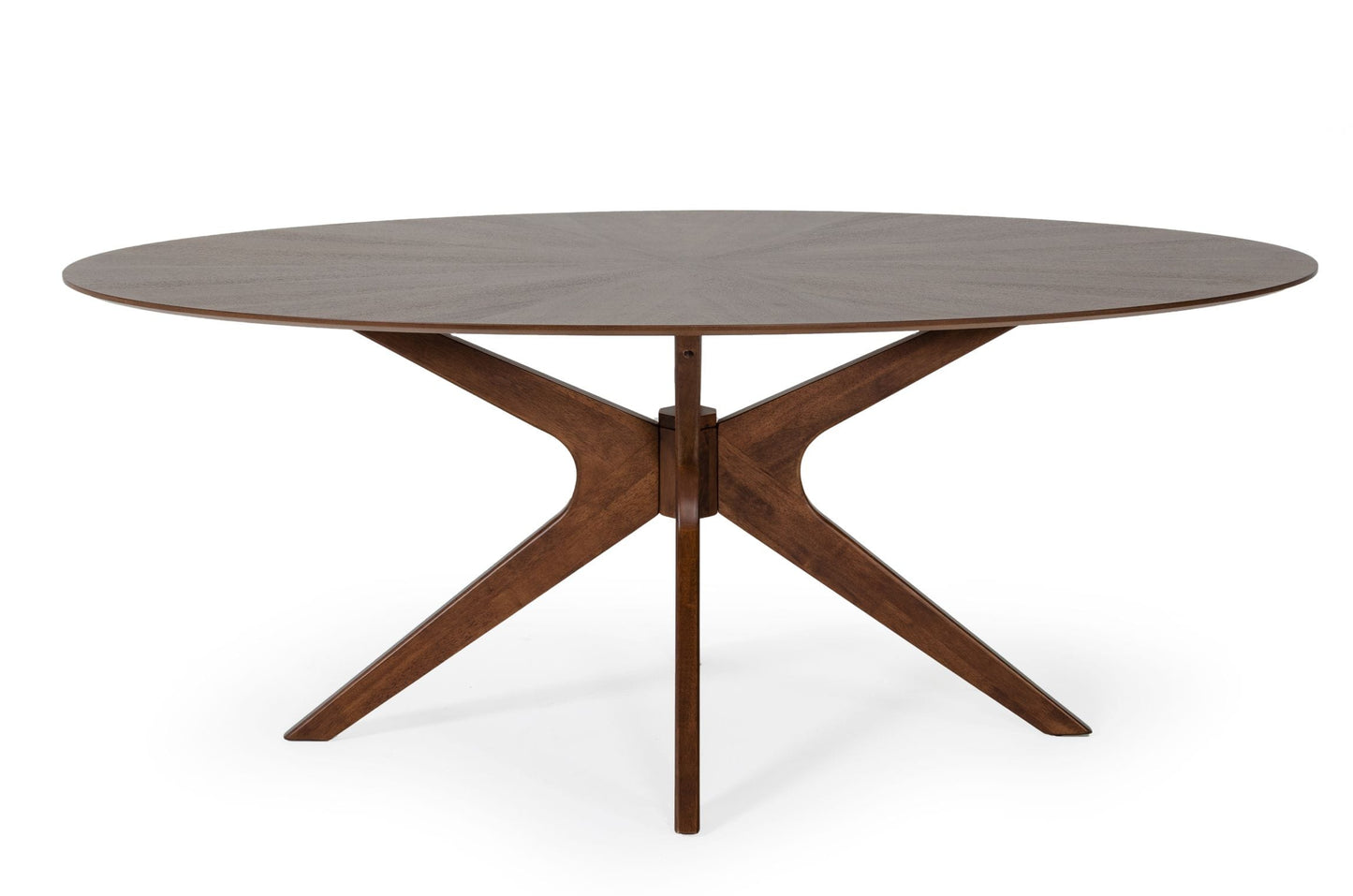 VIG Furniture Modrest Prospect Oval Walnut Dining Table