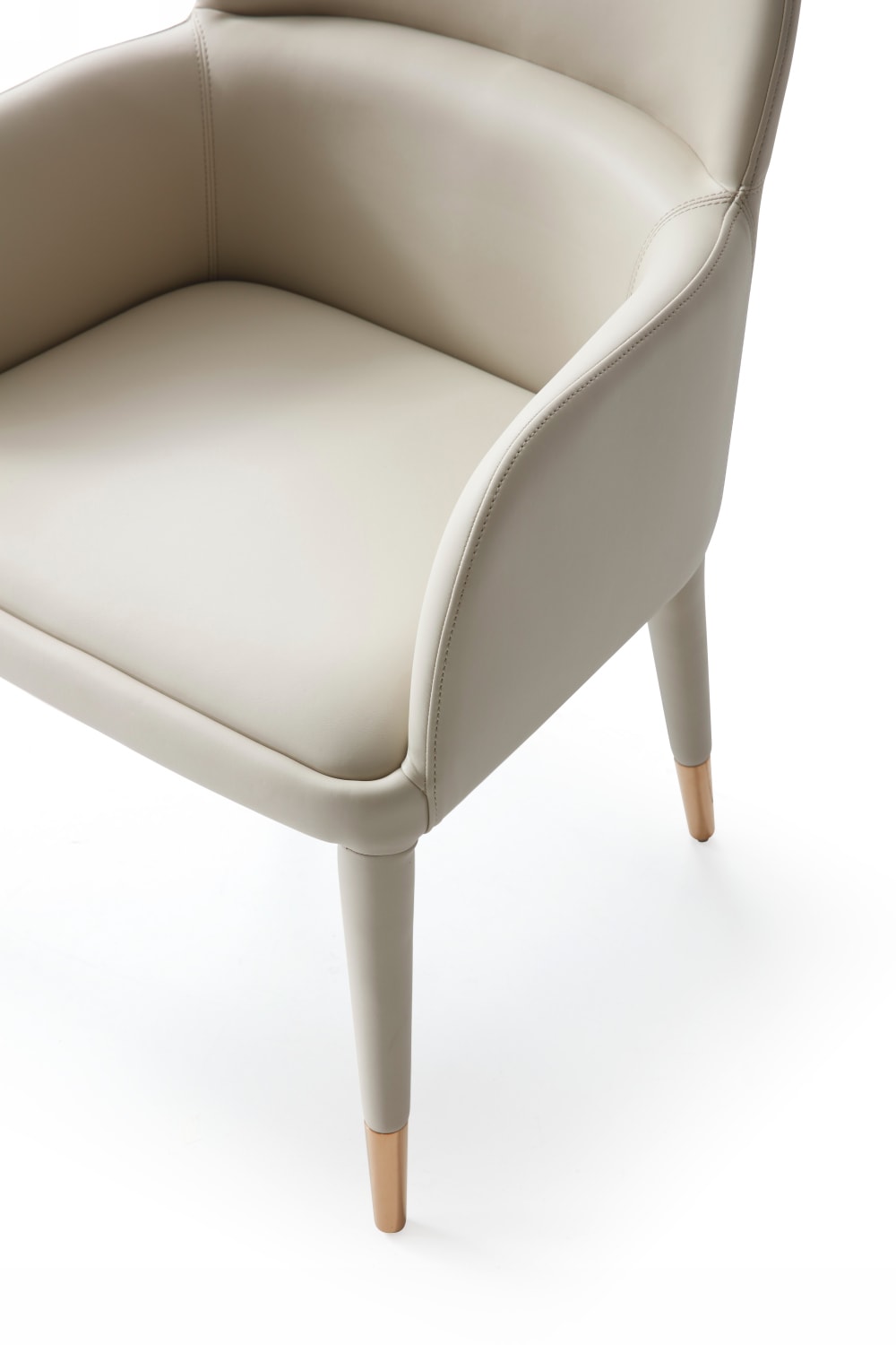 VIG Furniture Modrest Cortina Beige Leather Dining Arm Chair