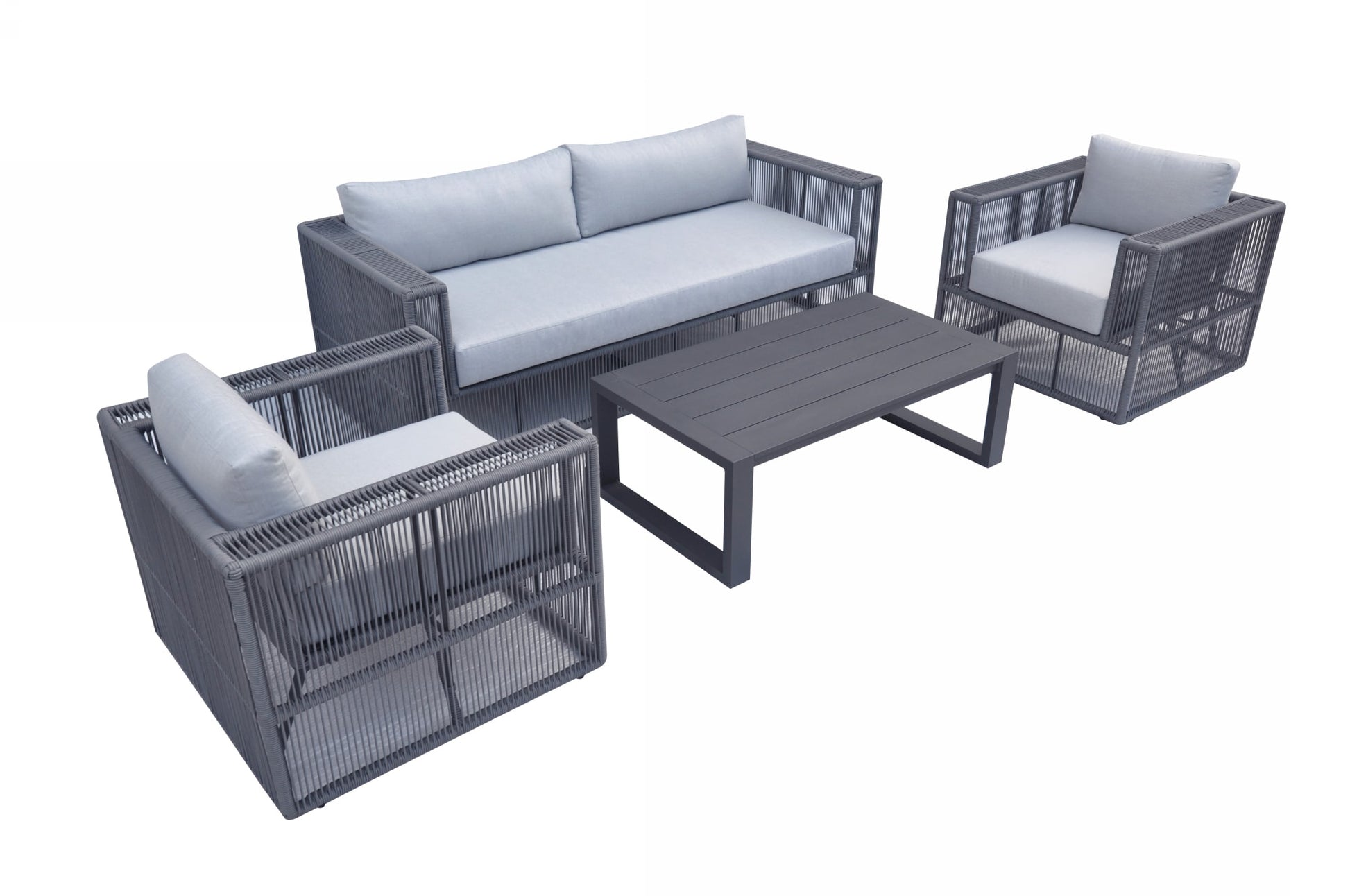 VIG Furniture Renava Whimsy Outdoor Light Grey Dark Grey Sofa Set