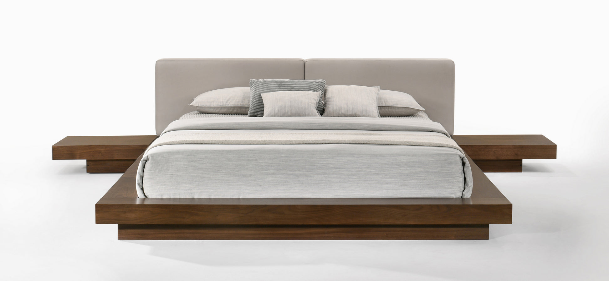 VIG Furniture Modrest Tokyo Walnut Grey Platform Bed