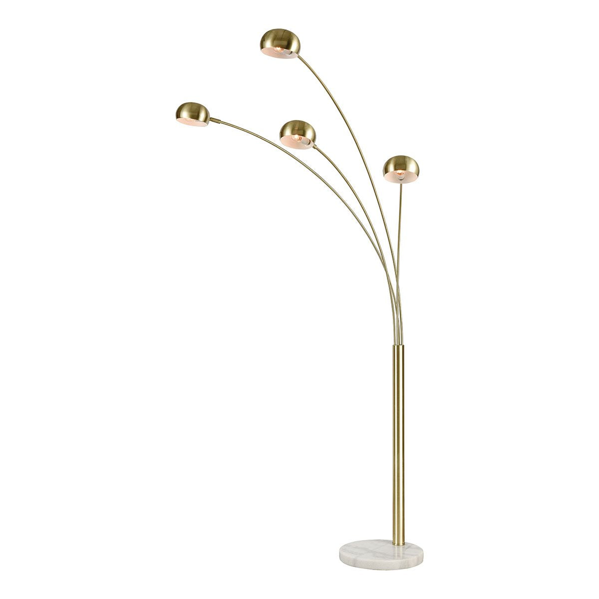 Stein World Skyline 4-Light Adjustable Floor Lamp Satin Brass 77165