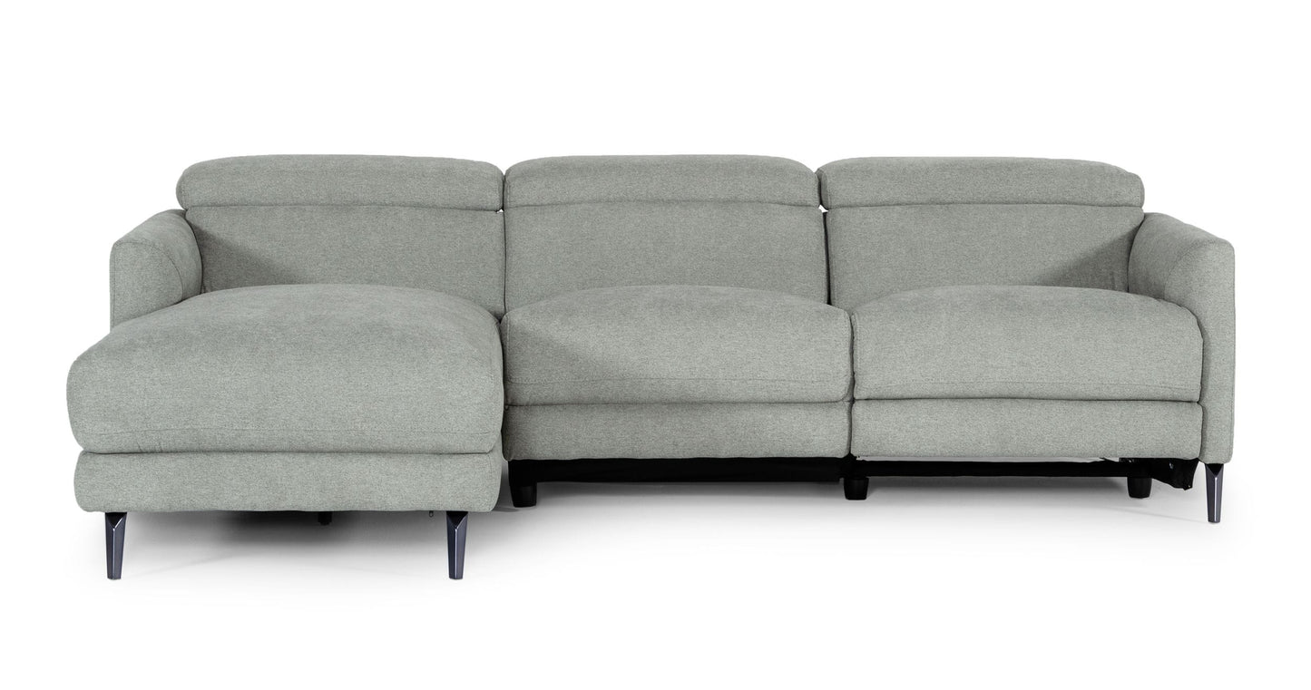 VIG Furniture Divani Casa Lupita Grey Fabric Left Sectional Sofa