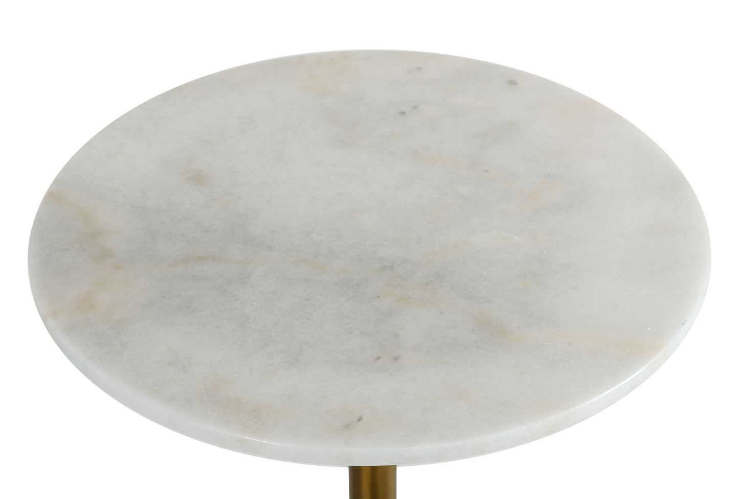 VIG Furniture Modrest Collins Glam White Marble Gold End Table