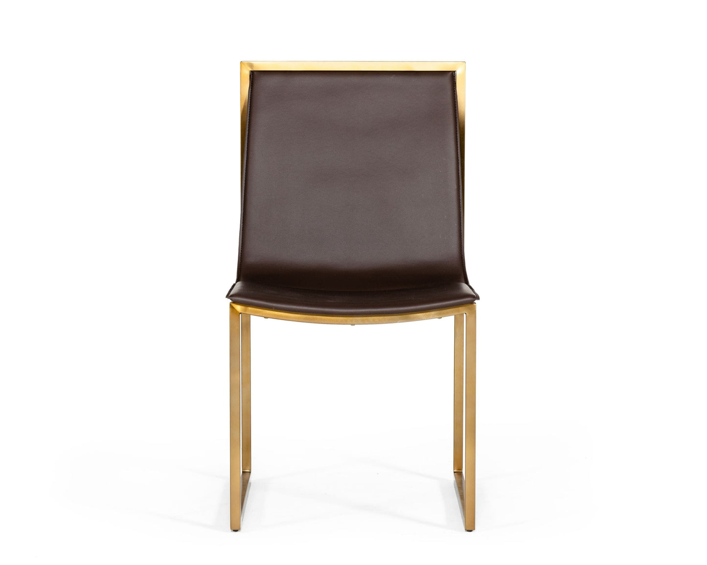 VIG Furniture Modrest Dalton Brown Leatherette Dining Chair Set of 2 