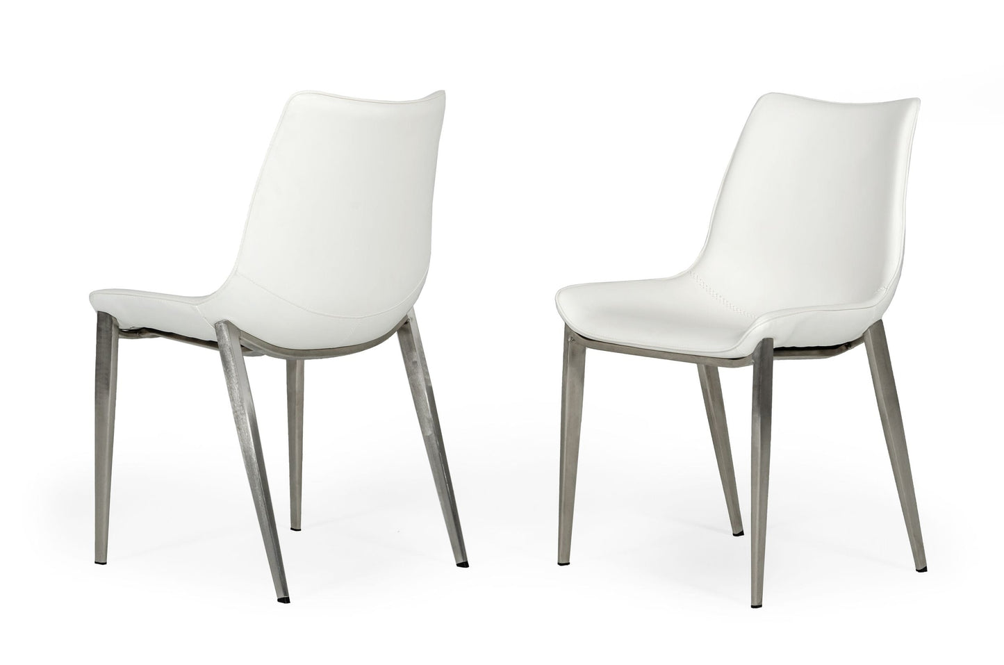 VIG Furniture Modrest Frasier White Leather Dining Chair Set of 2