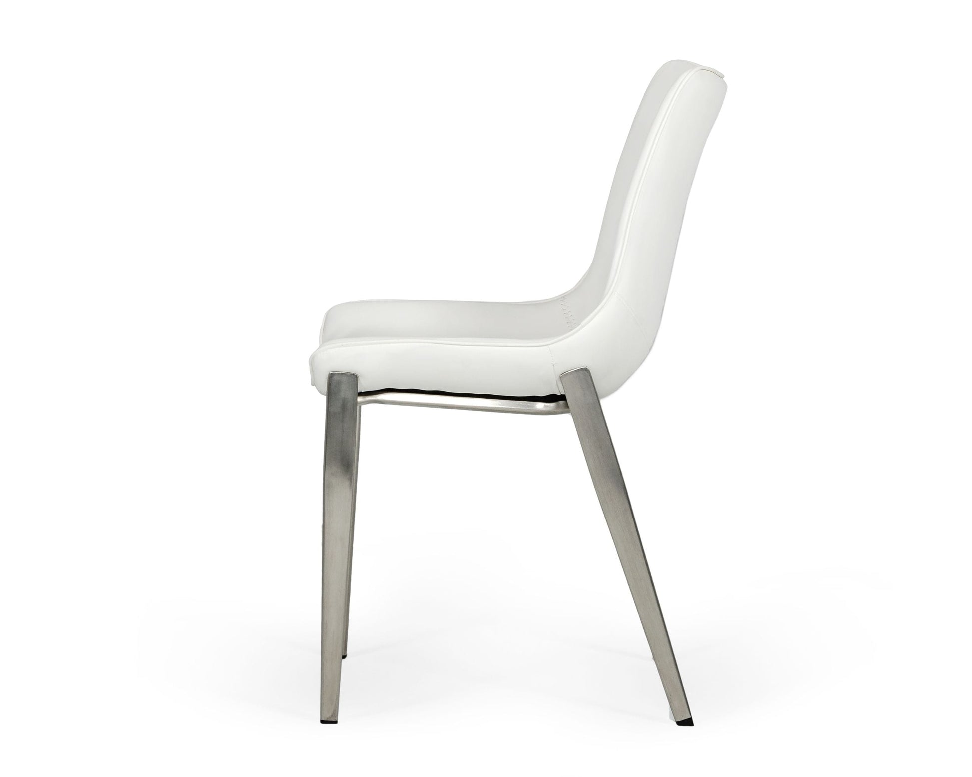 VIG Furniture Modrest Frasier White Leather Dining Chair Set of 2