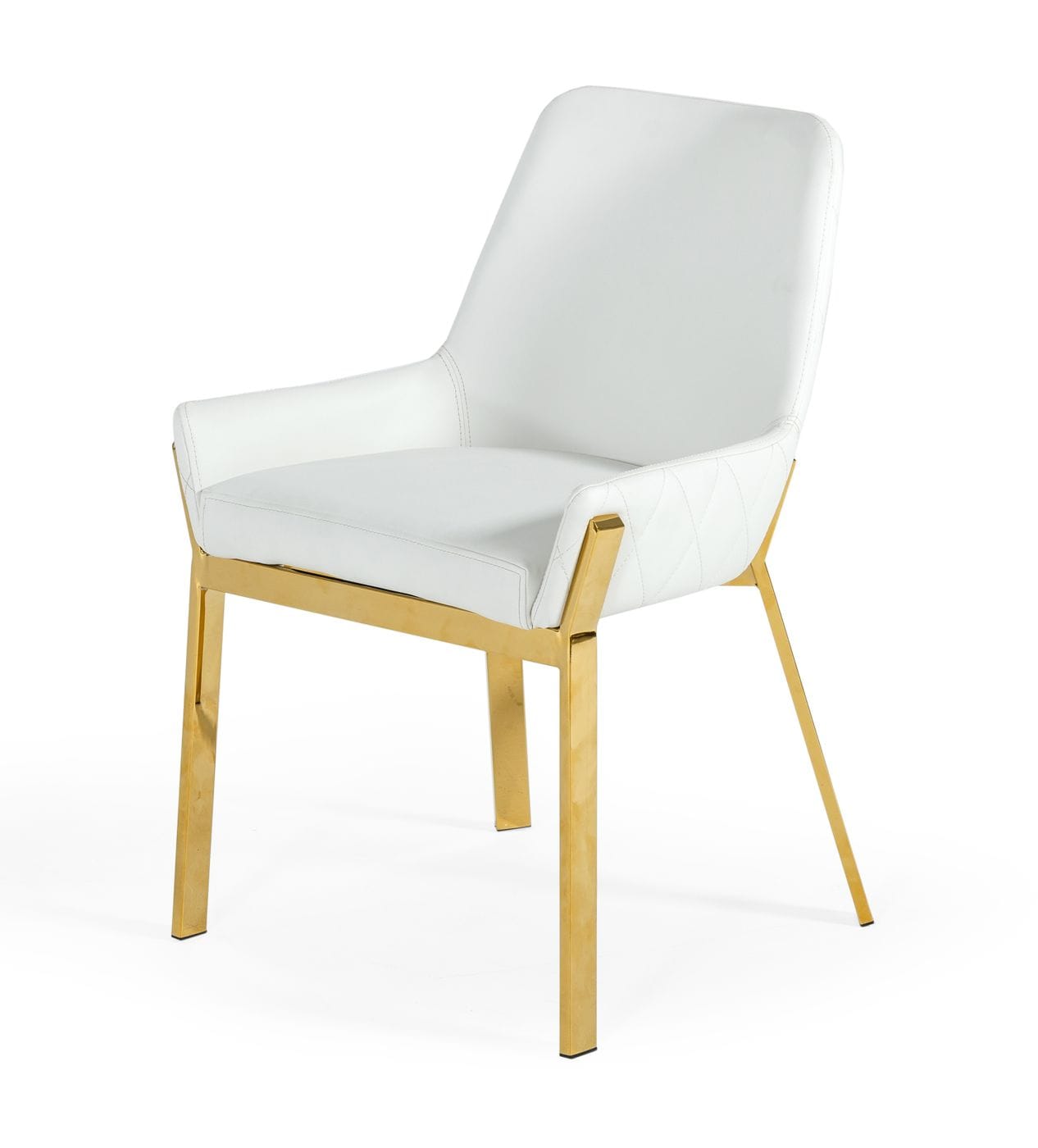 VIG Furniture Modrest Ganon White Gold Dining Chair