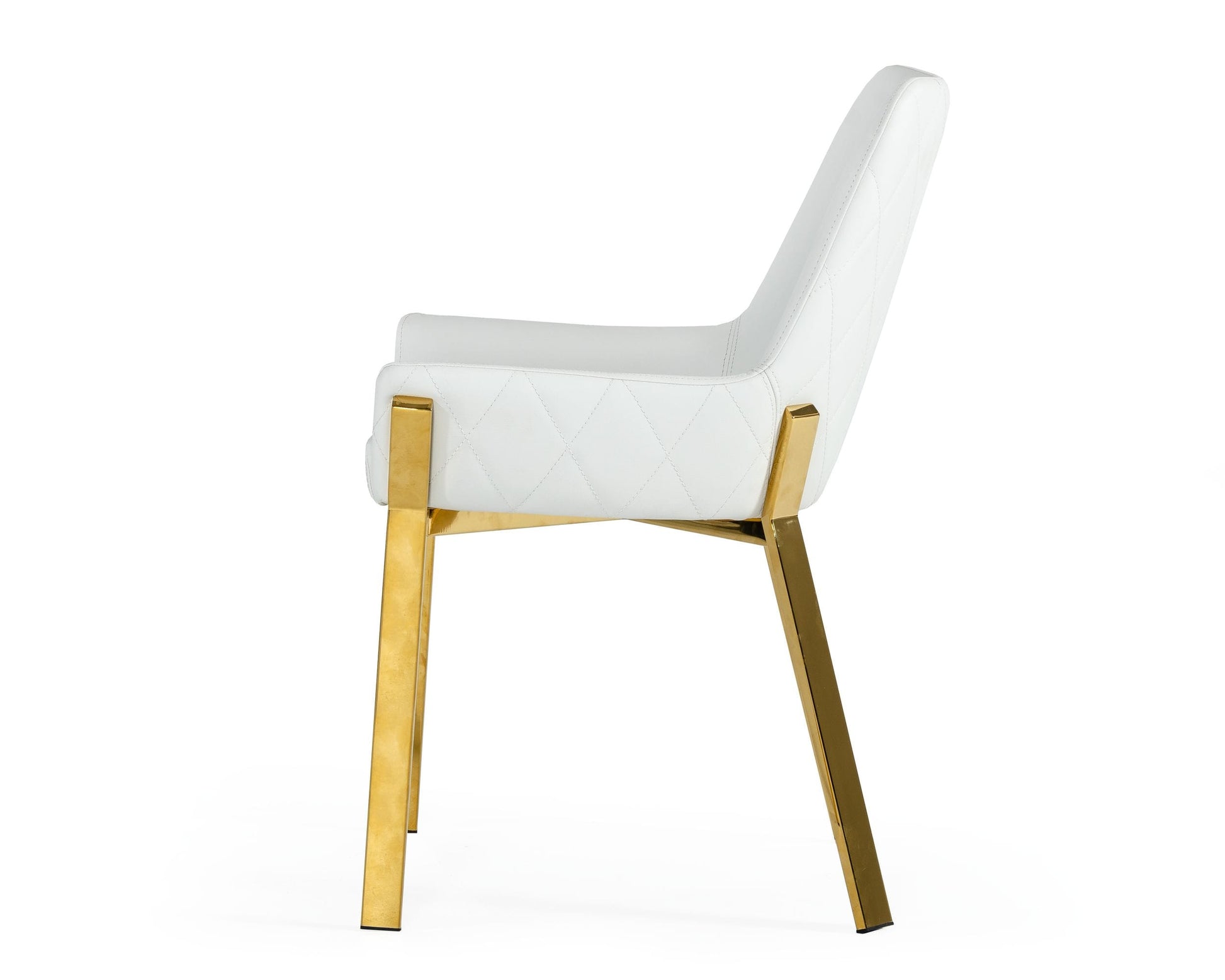 VIG Furniture Modrest Ganon White Gold Dining Chair