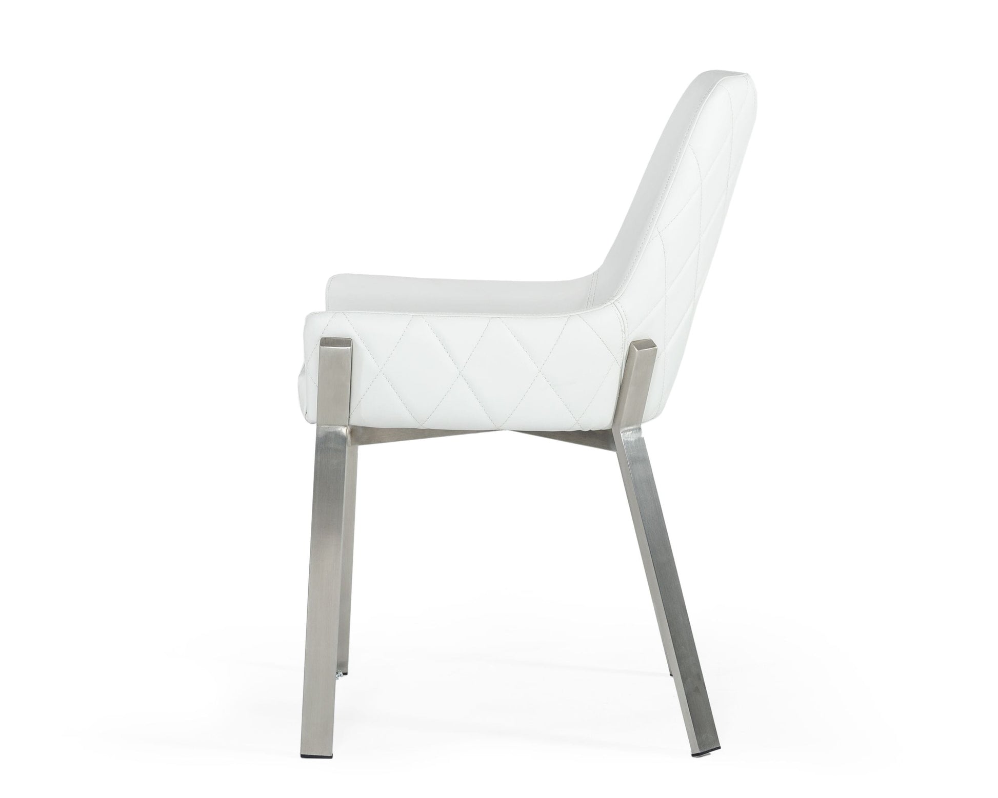 VIG Furniture Modrest Ganon White Brushed Dining Chair