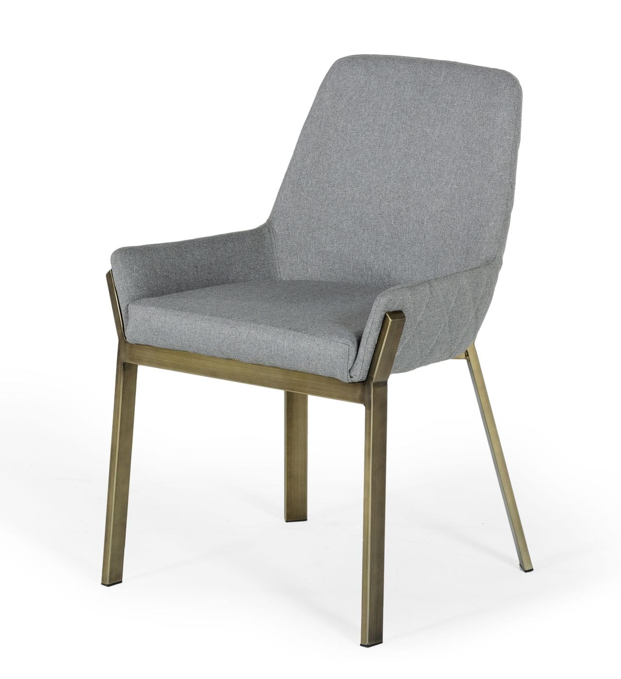 VIG Furniture Modrest Ganon Grey Antique Brass Dining Chair