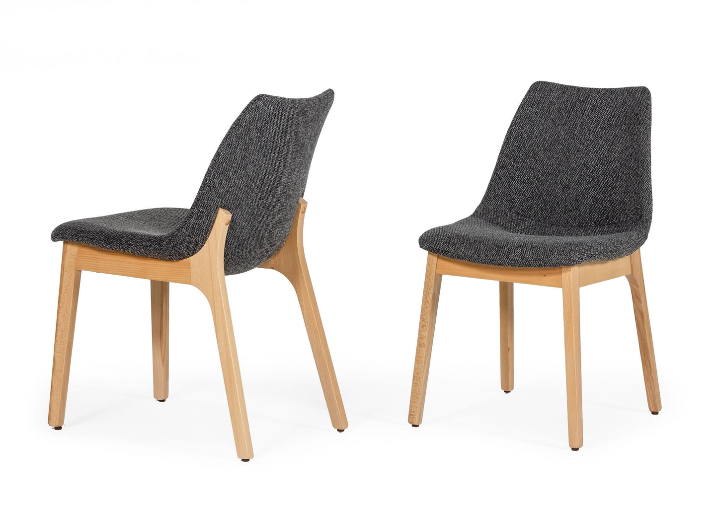 VIG Furniture Modrest Chrissy Dark Grey Fabric Dining Chair Set of 2