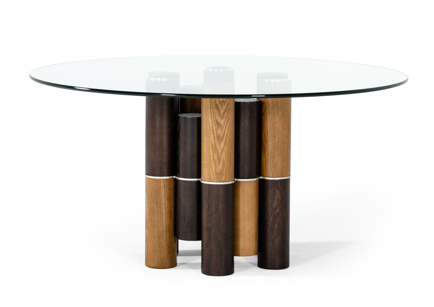 VIG Furniture Modrest Greta Glass Walnut Dining Table