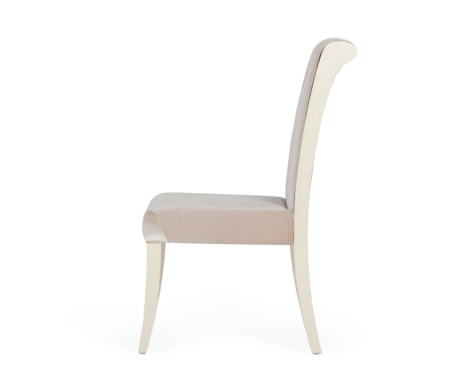 VIG Furniture AX Whitby Off White Glossy Champagne Dining Chair Set of 2