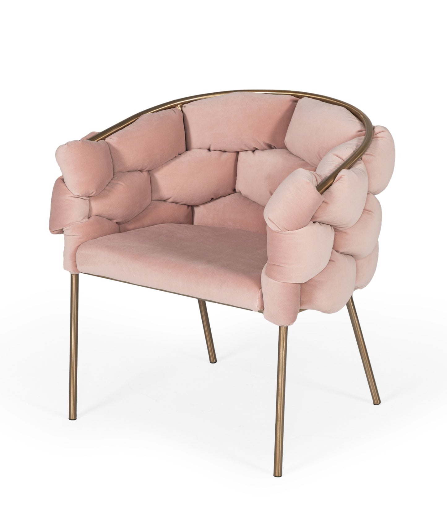 VIG Furniture Modrest Debra Pink Fabric Dining Chair