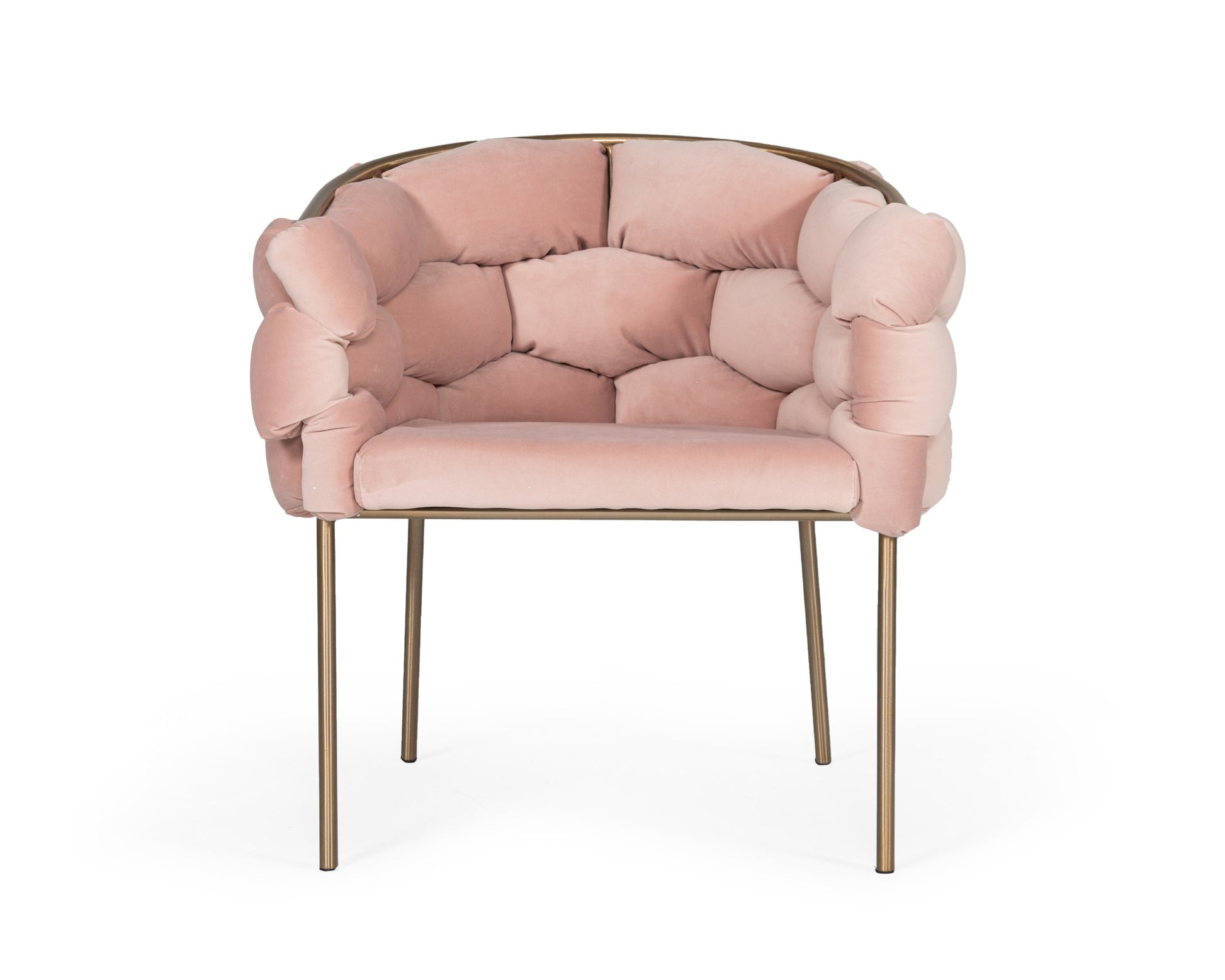 VIG Furniture Modrest Debra Pink Fabric Dining Chair