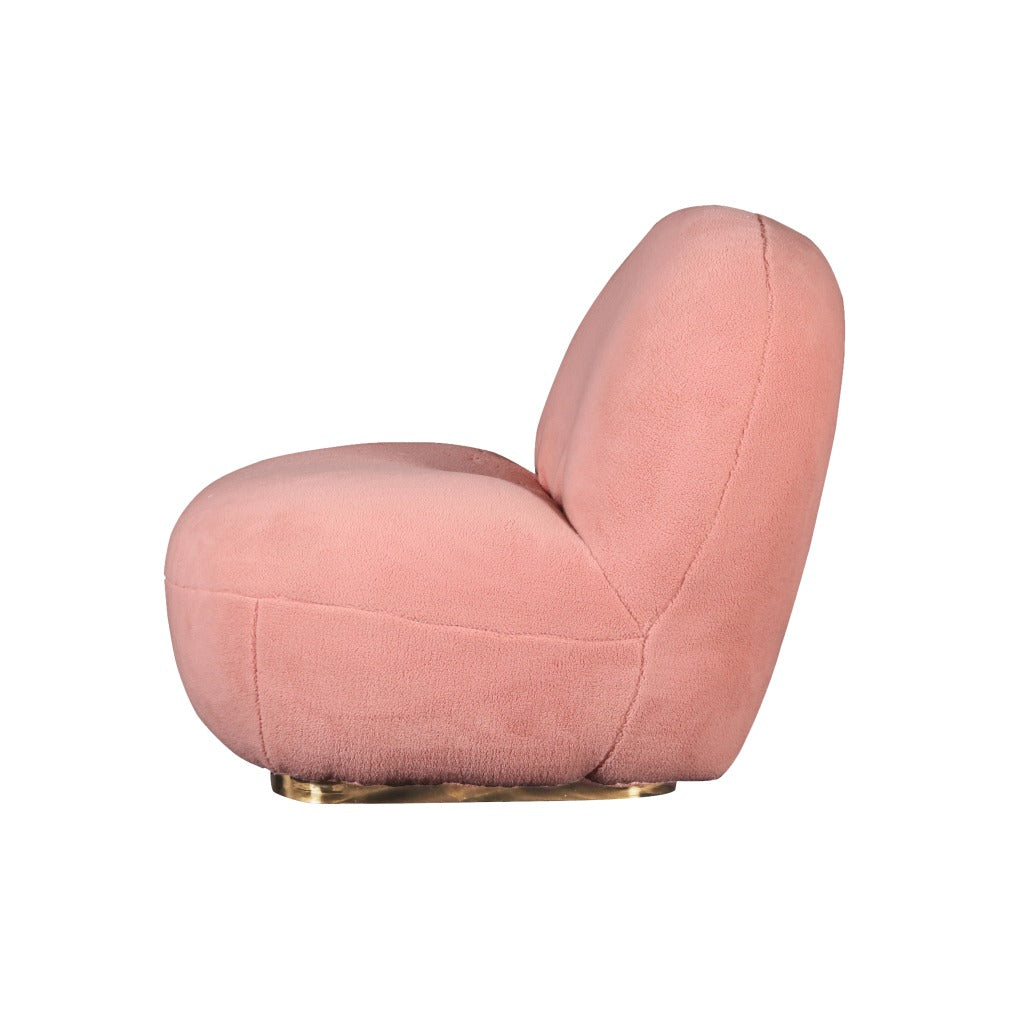 VIG Furniture Modrest Crestone Pink Sherpa Accent Chair