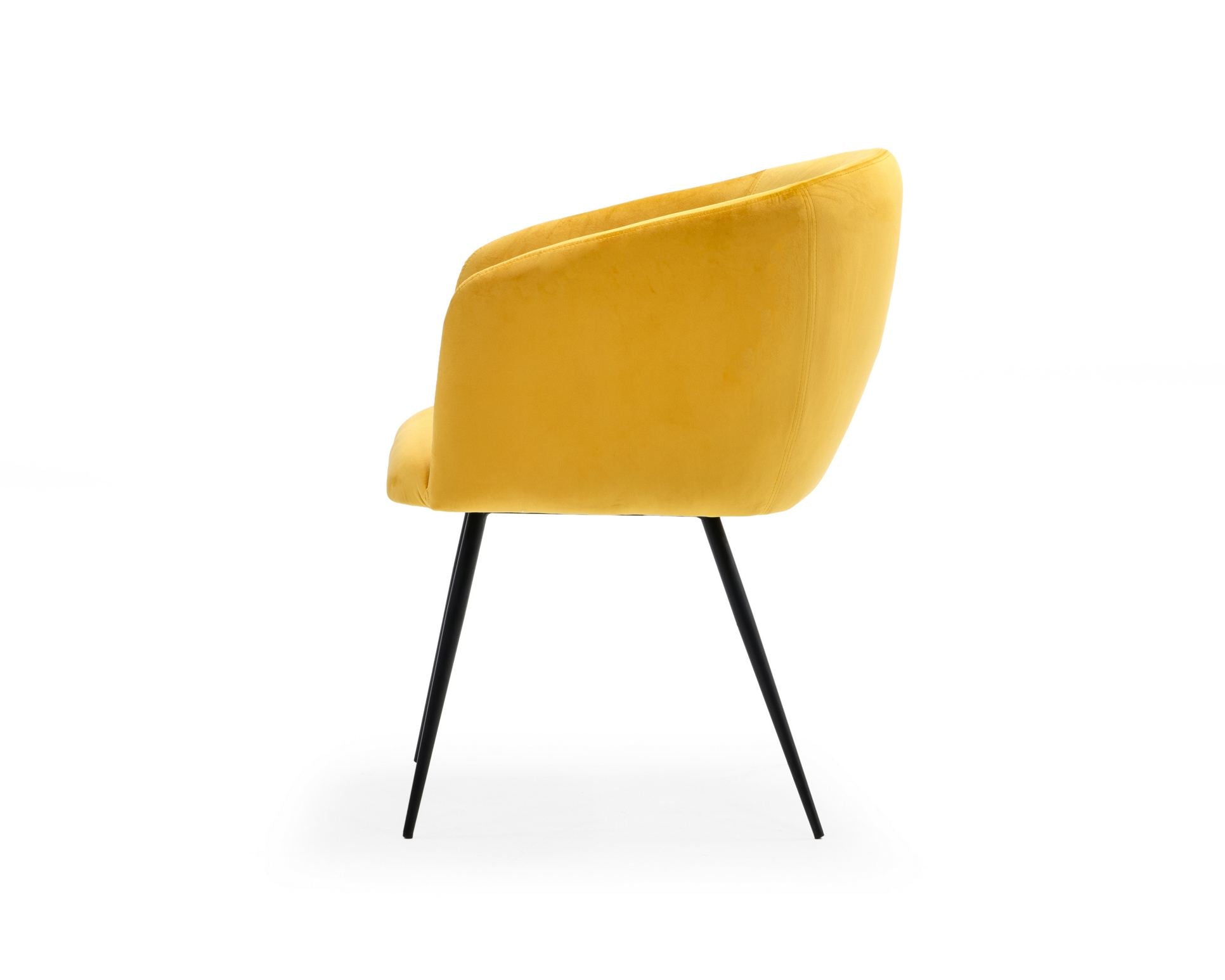 VIG Furniture Modrest Luzerne Yellow Velvet Dining Chair